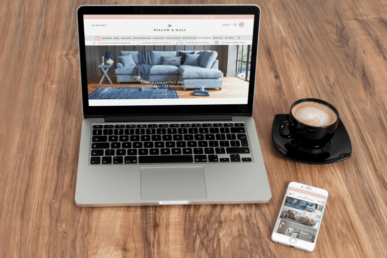 Willow & Hall (E-commerce) – Handmade Luxury British Sofas & Beds
